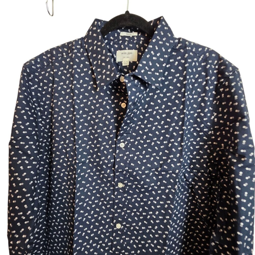 Julian & Mark Shirt Mens Large Stretch Button Up Long Sleeve Preppy Nautical - Picture 5 of 16